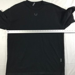 ASRV Mens DSG-0481 Short Sleeve T-Shirt Black Cotton Athletic Top Size L