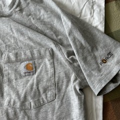 Carhartt Men’s S Gray Short Sleeve Crew Neck Relaxed Fit Pocket Logo T-Shirt