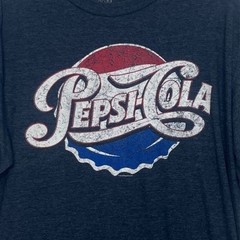 Tee Luv Vintage Style Pepsi Cola Tshirt Logo Graphic XL Blue Soft Heather