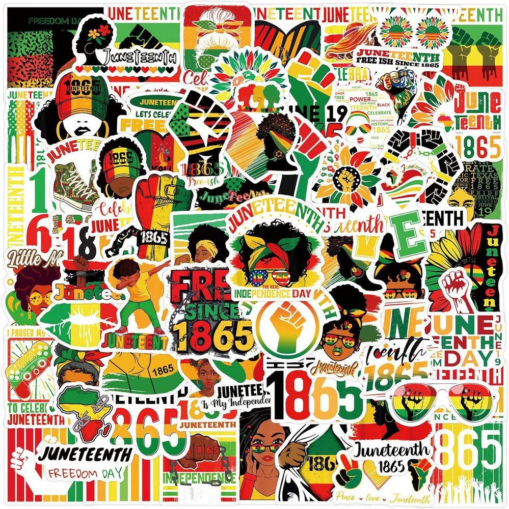 110 Pieces Juneteenth Freedom Day Stickers for Kids Black Independence Day Stick