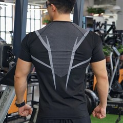 2025 New compress Men’s T-shirts Fitness Tops Men Sports tights elastic training