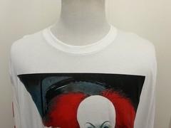 Stephen King IT Pennywise Men’s White Graphic T- shirt Size XL (50-52) The Movie