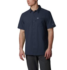 Columbia PFG Slack Tide Camp Short-Sleeve Button-Down Shirt – Collegiate Navy –