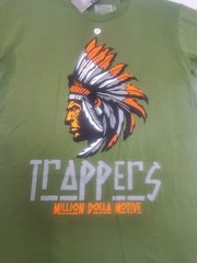 Trappers Graphic By Million Dollar Motive T-Shirt Men’s Large Green Short Sleeve