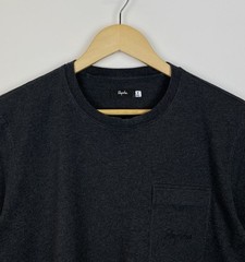 Rapha Logo Pocket T-Shirt Men’s Size M Charcoal Marl Black Grey Short Sleeve Top