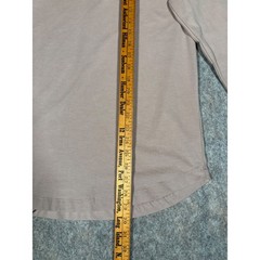 Cuts Henley Curvew-Hem Long Sleeve Shirt Mens XL Tan Stretch Casual Top