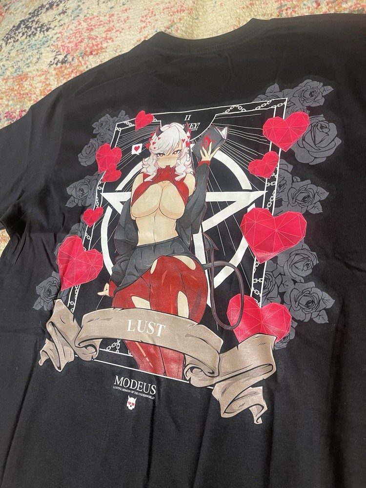 Lowkey! Geeks T-Shirt Seven Deadly Sins Lust Modeus Size M Waifu Anime