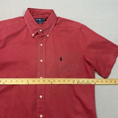 Polo Ralph Lauren Blake Red Button Up Shirt Vintage Short Sleeve Large