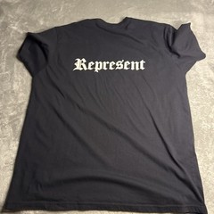 Represent Clo Signature Crew T Shirt Men XXL Black Spell Out Cotton Poly Blend