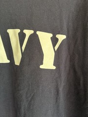 United States Navy T and ironically the color is navy with white lettering. XXL