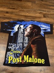 Post Malone AOP Shirt Size XL RAP Tee BOOT Tultex Circles Black Free Shipping
