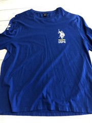 U.S. Polo Assn. Shirt Mens 2XL Blue Long Sleeve USPA Logo Graphic Cotton Tee