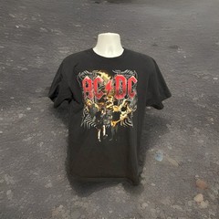 AC/DC Black Ice 2009 Tour Shirt Men Large Black Short Sleeve Double Sided Anvil