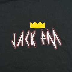 Vintage Jack FM Hanes Heavyweight 50/50 Blank Single Stitch Black T-Shirt 2XL