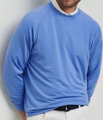 Peter Millar Blue Sea Beaumont Performance Crew Neck Long Sleeve Pullover NWT XL