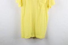 Vintage 90s Streetwear Mens Large Blank Short Sleeve Pocket T-Shirt Yellow USA