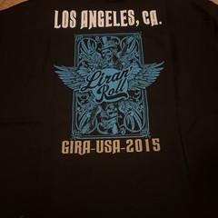 Liran’ Roll Gira USA 2015 Black Concert Tshirt: Size X-Large, Manga corta, rare