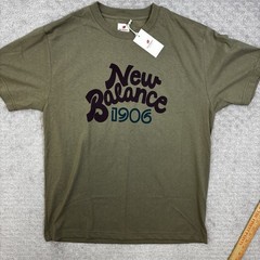 New Balance Made in USA 1906 Graphic T-Shirt Green/Olive Mens Sz L MiUSA