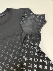 Louis Vuitton Monogram Gradient T-Shirt Black White Size M Italy #6