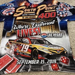South Point 400 Las Vegas NASCAR Racing 2019 All Over Print T-Shirt Large