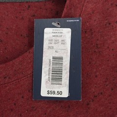 Cremieux Men’s Long-Sleeve Shirt Crew Neck XL Red Black Specks NWT