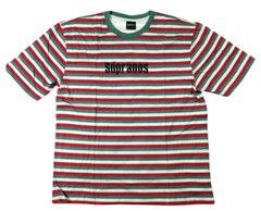 The Sopranos TONY HBO TV Men’s RED Striped embroided Logo T-Shirt S M L XL 2X