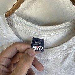 1980s BVD Cotton Thin White T-Shirt Medium