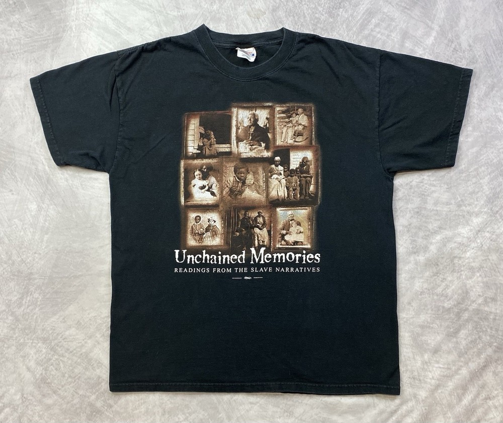 Vintage Unchained Memories 2003 HBO Slavery Documentary Promo T Shirt Sz L