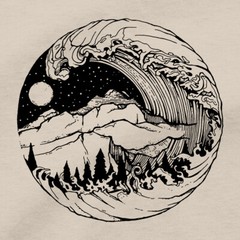 Power Of Nature T Shirt Oceans River Mountains Forest Sun Moon Stars Artwork Tee