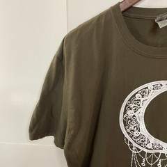 Gildan Adult Softstyle T-Shirt Crecent Moon Logo XL Olive Crew Neck T-Shirt