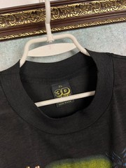 Vintage 80’s 3D Emblem Graphic Biker Reaper Sexy Tee Shirt Black Mens Rare Sz XL