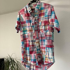 J.PRESS RED LABEL & BASE CONTROL Short Sleeve Shirt Set, Size M