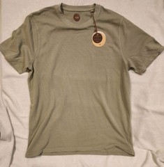 Common People Mens Ottoman Tee T-Shirt Washed Green Size Large Cotton
