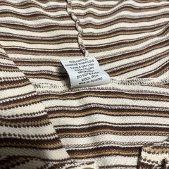 Vintage Jnco Shirt Mens 2 Beige Stripe Henley Hoodie Embroidered Made In USA 90s