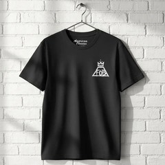 Fall Out Boy FOB Biker Logo Men’s T Shirt Chicago Punk Rock Tee Crowned Volcano