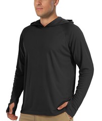 Men’s UPF50+ Hoodie Shirts Fishing Hiking Sun Shirts Quick Dry Workout T-Shirts