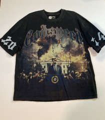 Godspeed V.O.D. 2024 Skeleton White House Graphic T-Shirt Black Wash Size Large