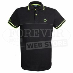 Baci Abbracci Men Polo Shirt Embroidered Logo Knit Print Fluo Trim BAM1421X