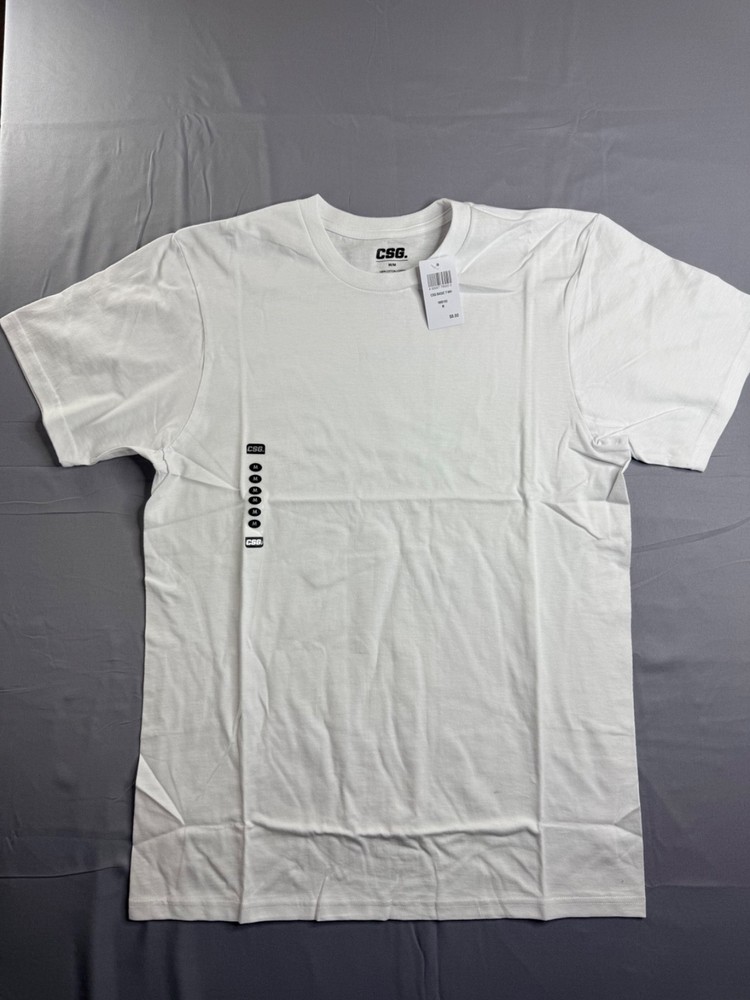 NWT CSG Men’s 3-Pack White Basic T-Shirts Size Medium Champs Sports Gear NEW