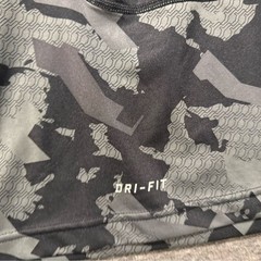 Nike Pro Combat Compression Shirt Tee Mens L camo black gray fitted Dri Fit