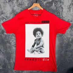 The Notorious BIG Ready to Die T Shirt Mens L Red Graphic Tee Brooklyn Mint