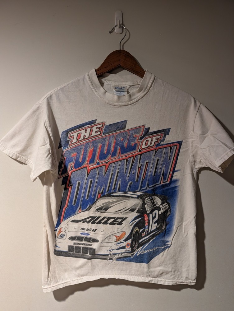Vintage 2000s Ryan Newman #12 Nascar Racing Big Print Shirt Medium Double Sided