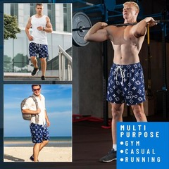 Men’s Athletic Shorts – 100% Polyester, Mesh Shorts Quick Dry, Graphic Print …