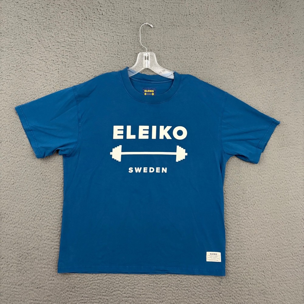 Eleiko Sweden Heritage Collection T-Shirt Mens XL Blue Graphic Cotton Blend Dad