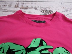 Hudson Outerwear Pink Orange Green Medusa Graphic Short Sleeve T-Shirt Mens XL