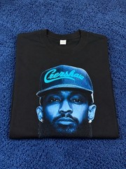 Nipsey Hussle Graphic T-Shirt Men’s Large Black Short Sleeve Tribute Tee Hip Hop