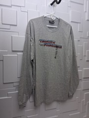 Y2K 2007 The Transformers Movie Promo Spellout Graphic Long Sleve Shirt Gray XL