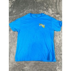 Men’s Reel Legends Blue T-Shirt Redfish Logo Performance Crew Neck L Exc