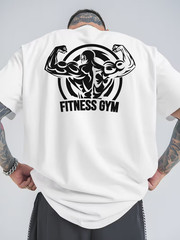Mens Fitness Summer Sports T-Shirt Casual Breathable Crew Neck Relaxed Fit Tee