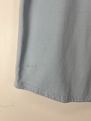 Bylt Drop Cut Lux Pocket Shirt S/S Mens Lt Blue Stretch Performance Basics Large